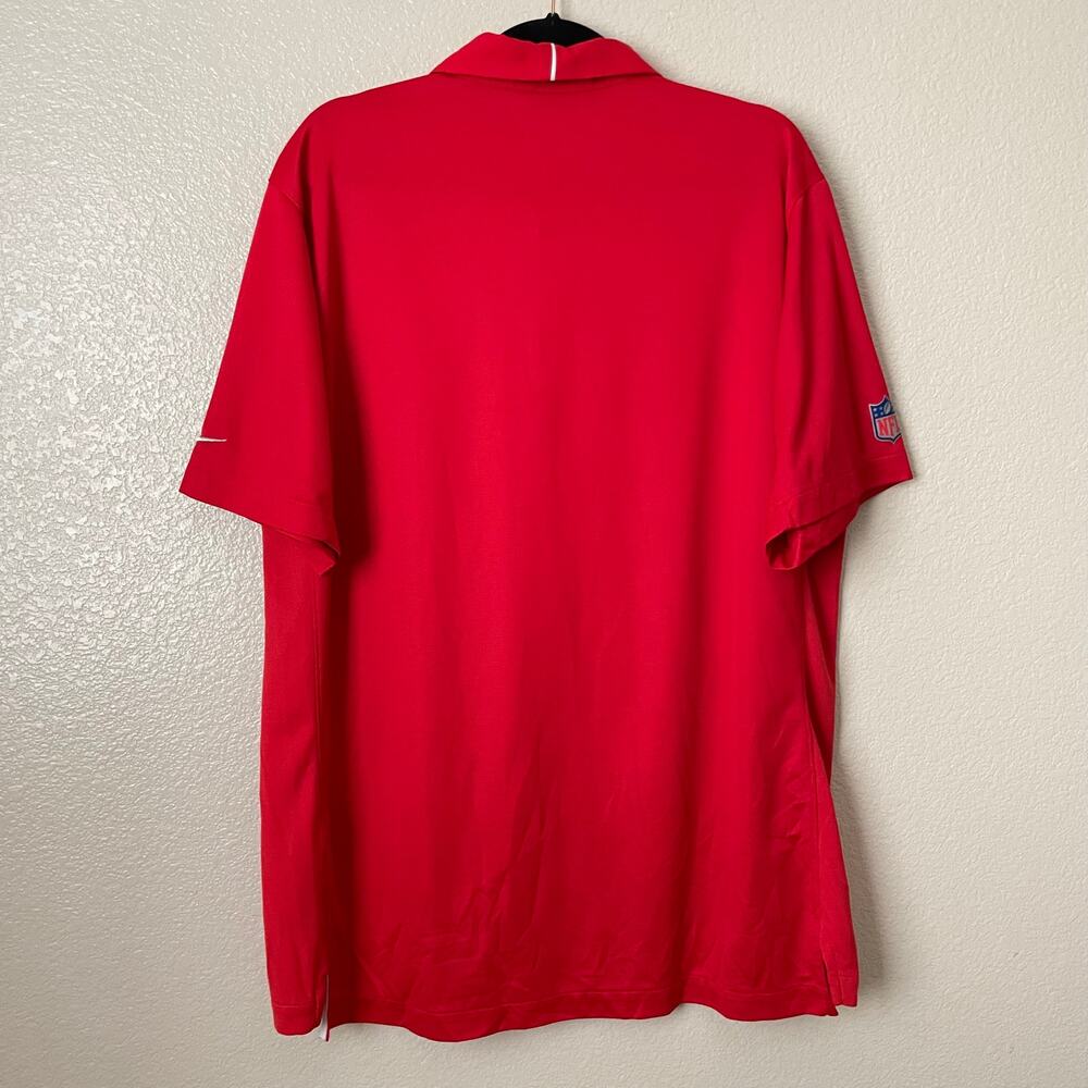 Nike Pro Bowl NFL On Field Polo Shirt Mens XL Red Dri Fit Athletic Henley DH1941 - Picture 9 of 12